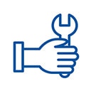 Icon of a hand holding a spanner